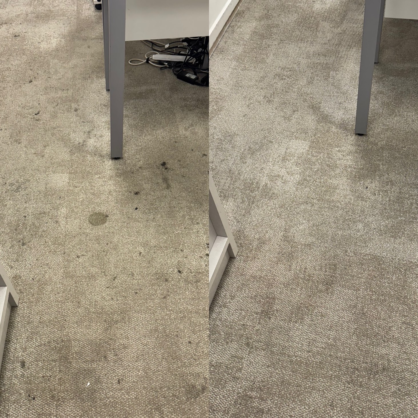 Before and after hospital carpet cleaning in Hemel Hempstead